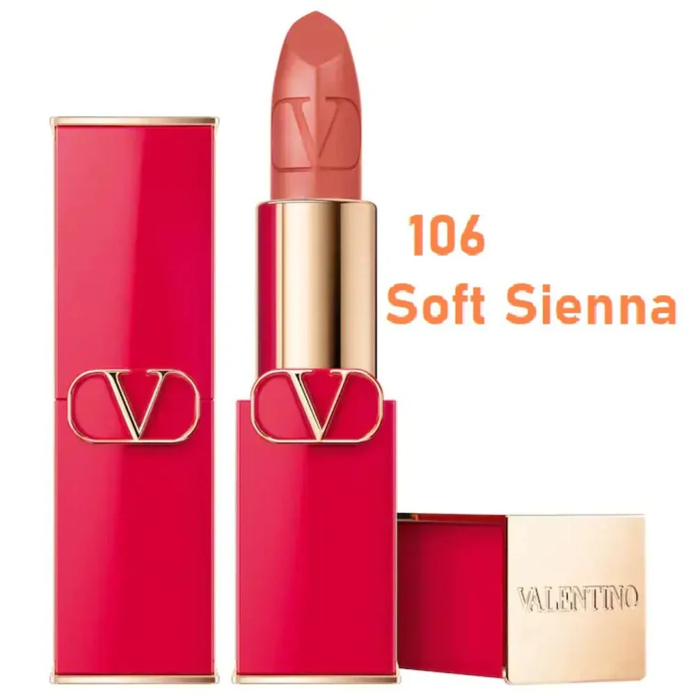 $14 Discount ❤️VALENTINO  #106A SOFT SIENNA Rosso Refillable Lipstick ✨ NIB